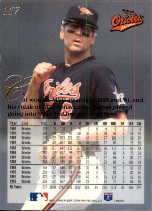 1993 Flair #157 Cal Ripken - NM
