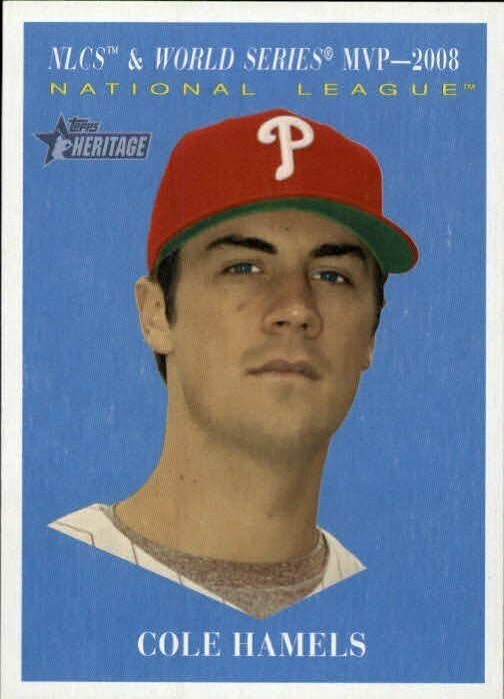 2010 Topps Heritage #480 Cole Hamels SP - NM