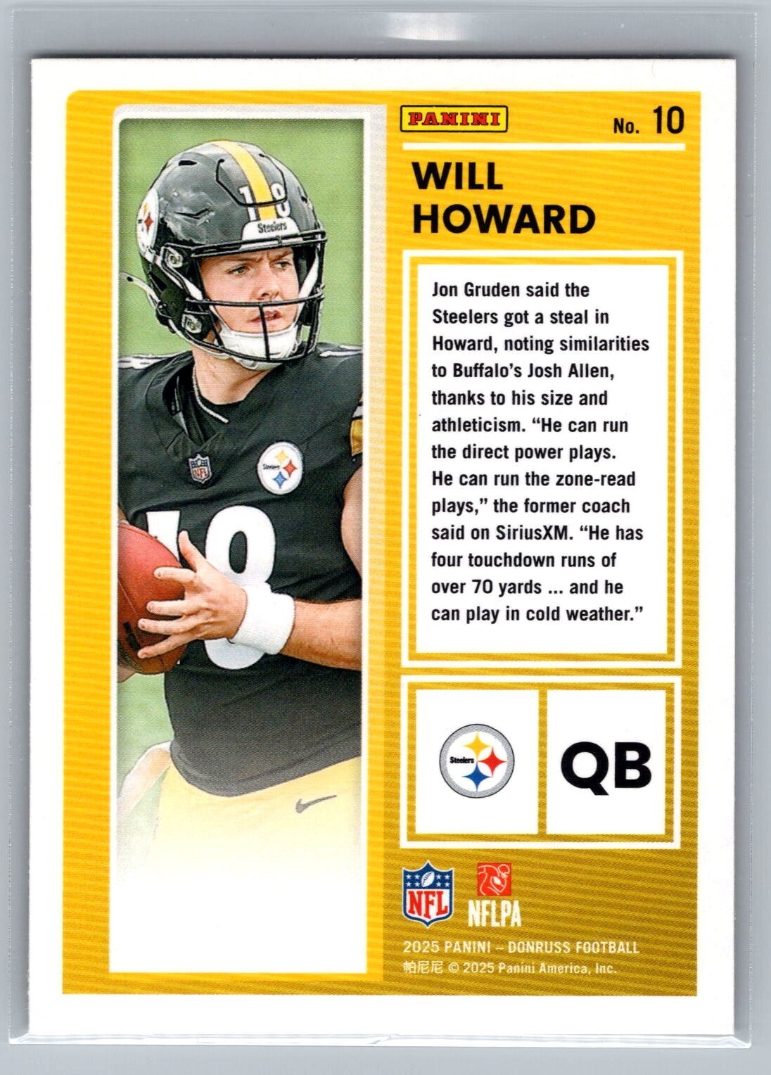 2025 Donruss The Rookies #10 Will Howard - NM