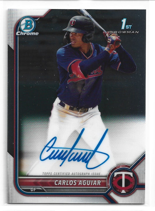 2022 Bowman Chrome Prospect Autographs #CPACA Carlos Aguiar Auto - NM
