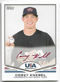 COREY KNEBEL 2011 USA Baseball Autographs Red #A10 26/99 BREWERS