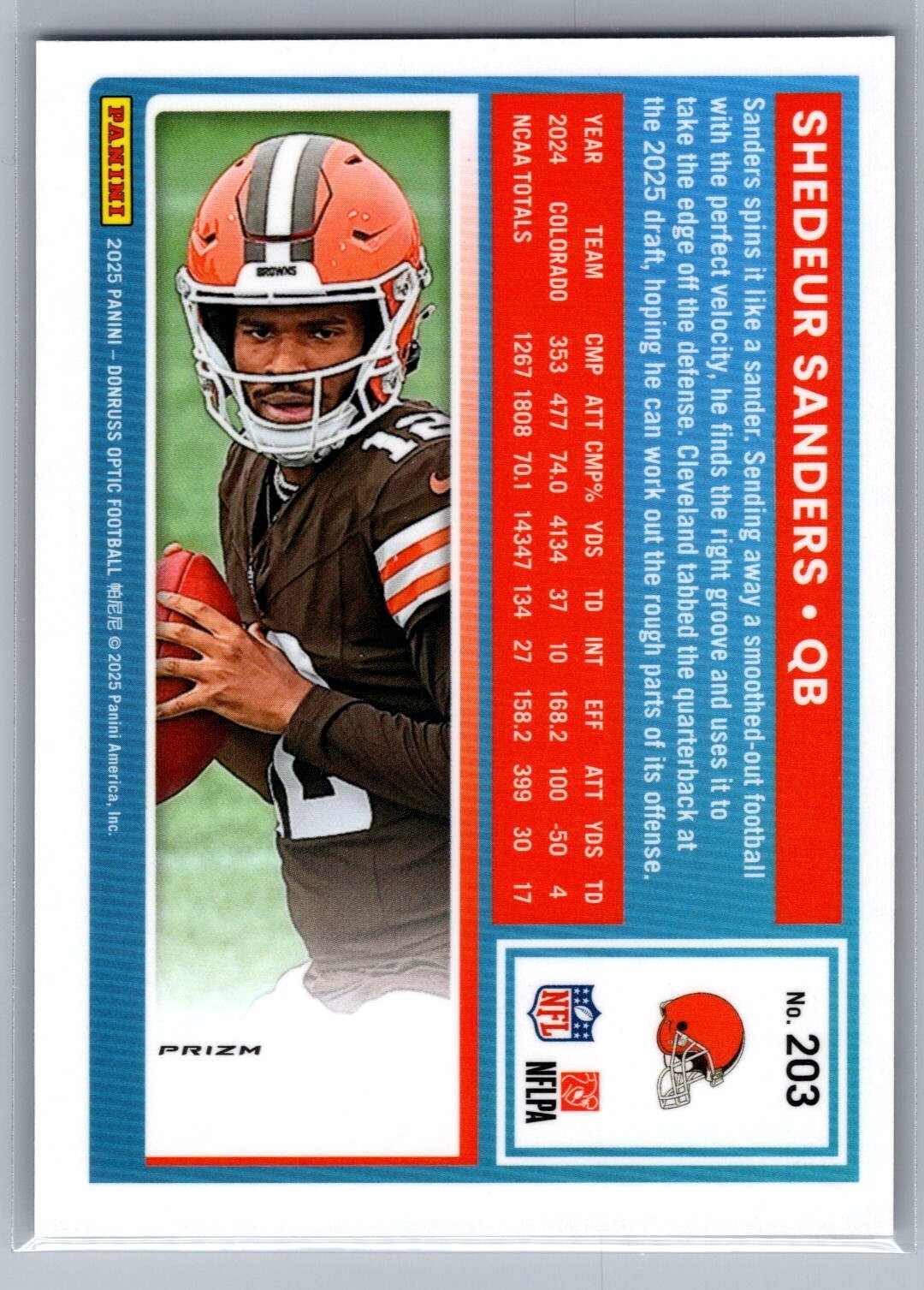 2025 Donruss Optic Stars #203 Shedeur Sanders RR - NM