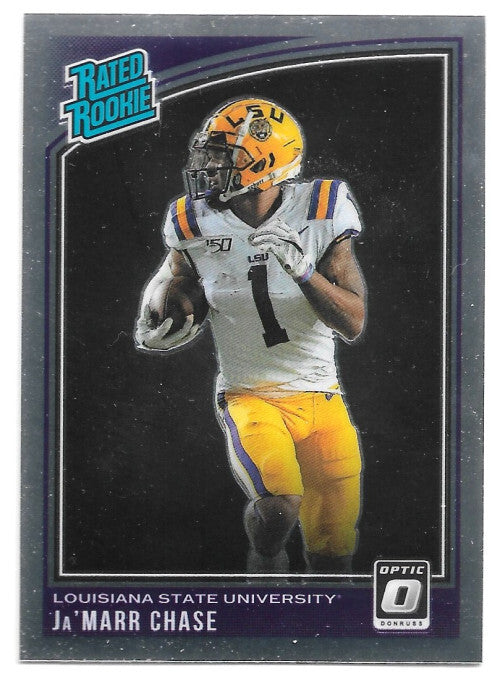 2021 Panini Chronicles Draft Picks Donruss Optic Rated Rookies 205 Ja'Marr Chase