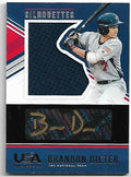 BRANDON DIETER 2018 Stars & Stripes Silhouettes Black Gold Auto Jersey 26/84