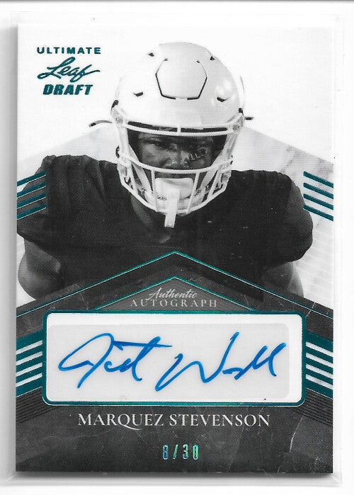 2021 Leaf Ultimate Draft Platinum Spectrum #MS1 Marquez Stevenson Auto 6/30