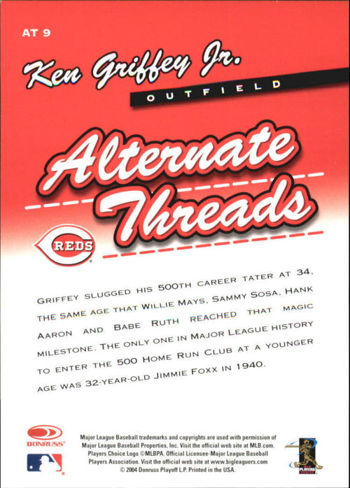 2005 Leaf Alternate Threads #9 Ken Griffey Jr. - NM