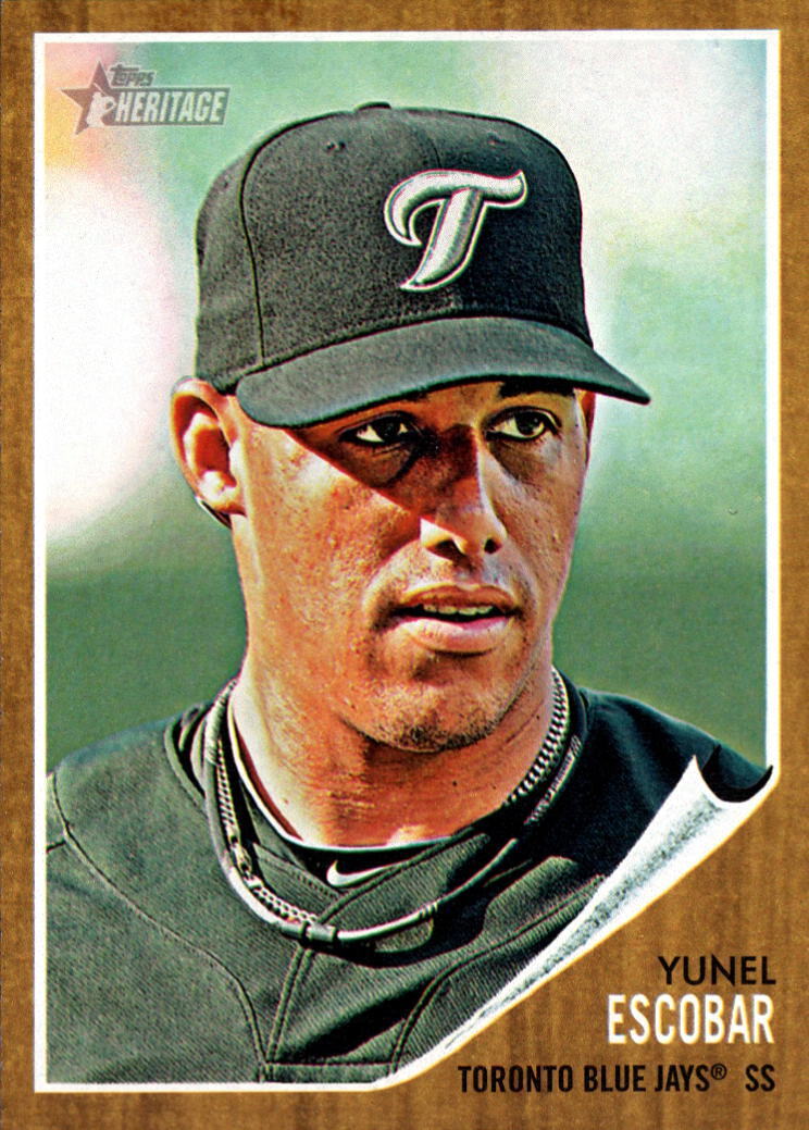 2011 Topps Heritage #477 Yunel Escobar SP - NM