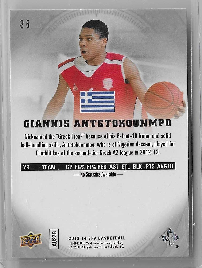 2013-14 SP Authentic #36 Giannis Antetokounmpo