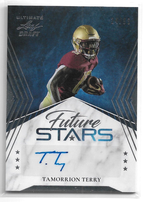 2021 Leaf Ultimate Draft Future Stars Autographs Tamorrion Terry 24/99