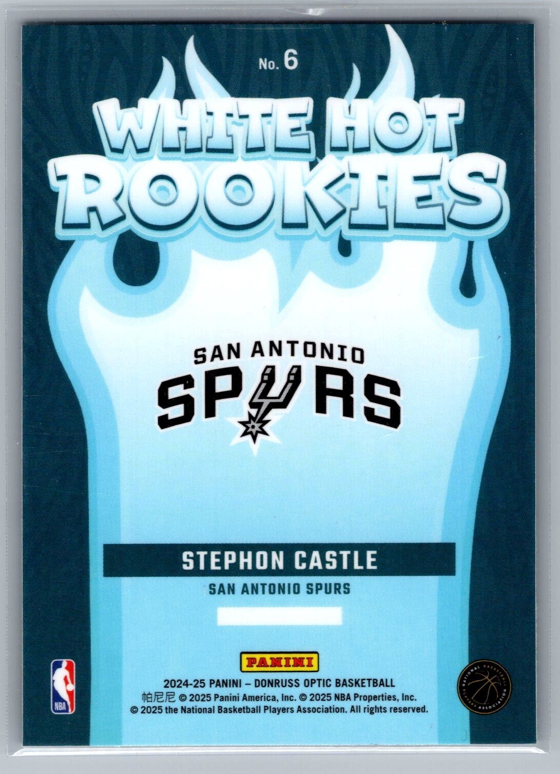 2024-25 Donruss Optic White Hot Rookies #6 Stephon Castle