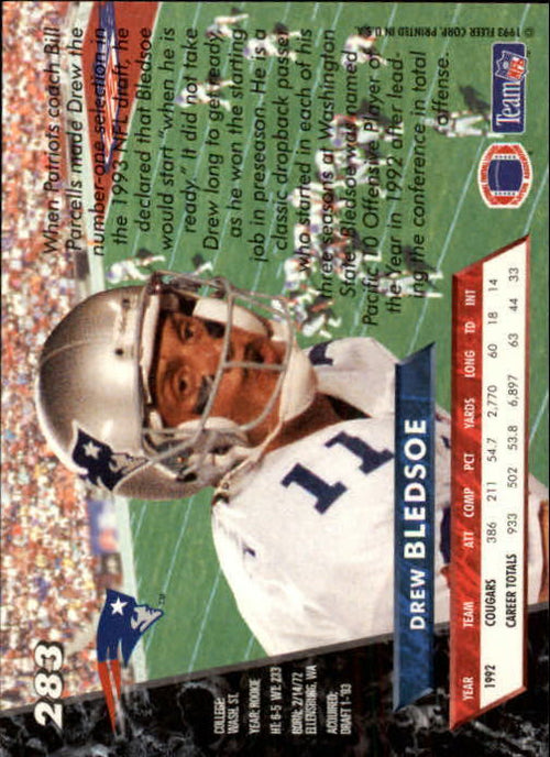 1993 Ultra #283 Drew Bledsoe RC - NM