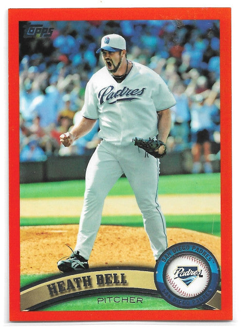 2011 Topps Factory Set Red Border #178 Heath Bell 29/245