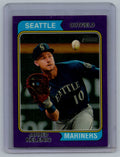 2023 Topps Heritage Chrome Purple Refractors #513 Jarred Kelenic - NM