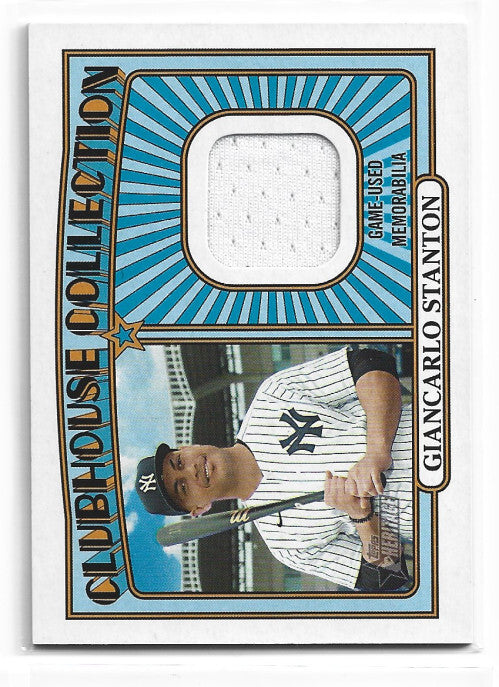 2021 Topps Heritage Clubhouse Collection Relics #CCGS Giancarlo Stanton HN - NM