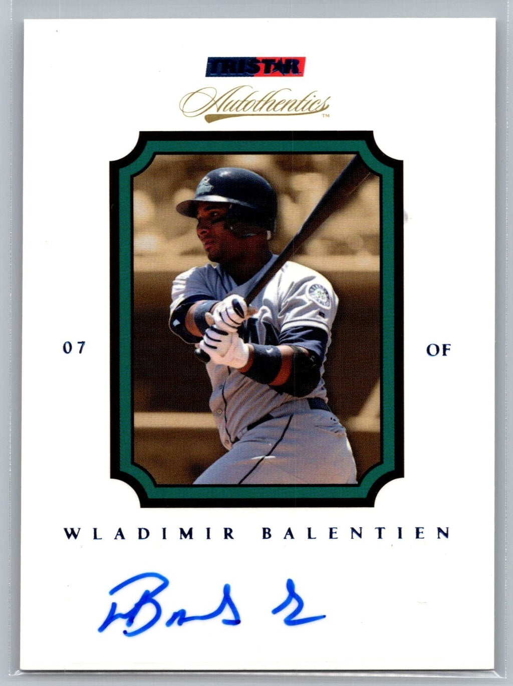 2007 TRISTAR Autothentics Autographs Blue #47 Wladimir Balentien #'d 9/250