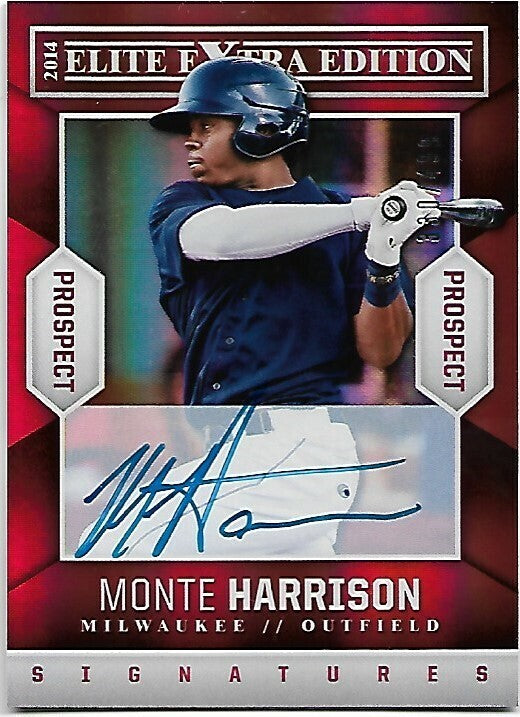 MONTE HARRISON 2014 Elite Prospects Signatures #83 Auto 330/499 BREWERS