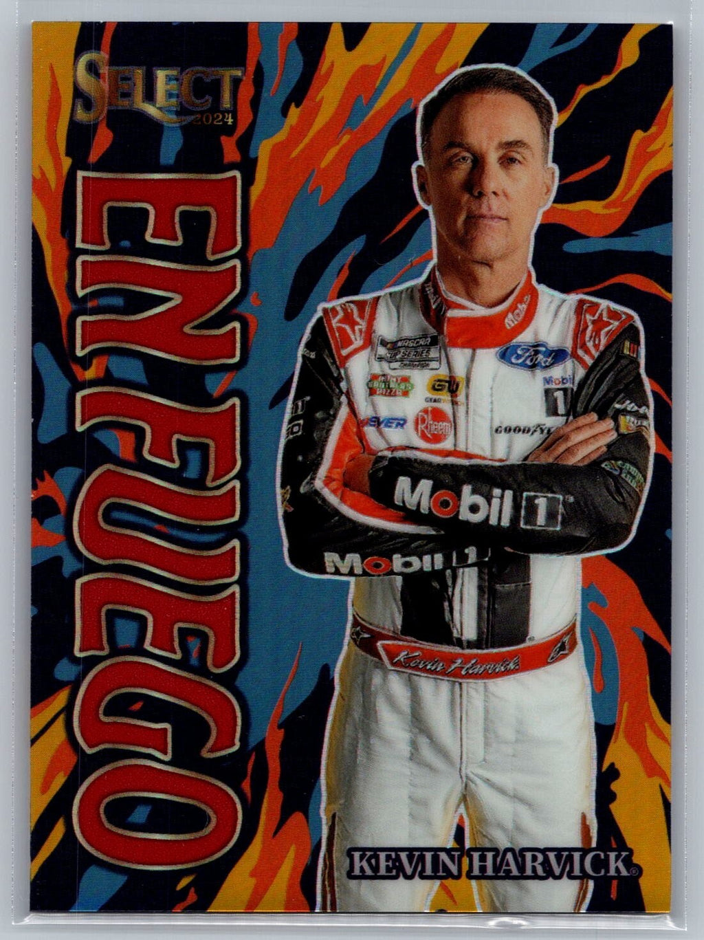 2024 Panini Select #8 Kevin Harvick En Fuego Red Prizms 36/99