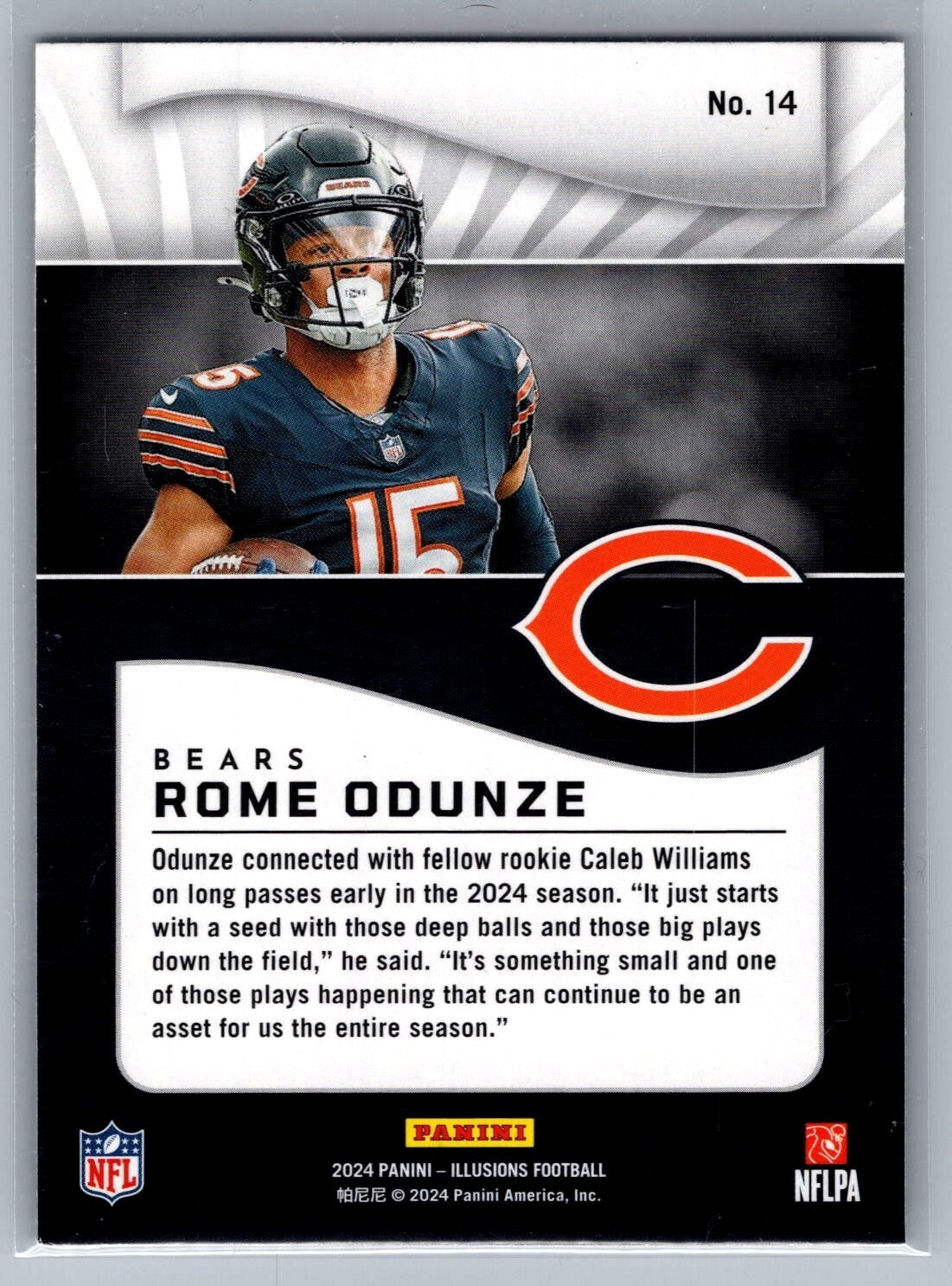 2024 Panini Illusions #14 Rome Odunze RC