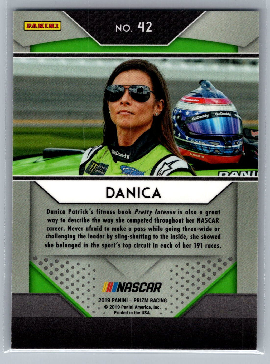 2019 Panini Prizm #42b Danica Patrick Variation / Danica