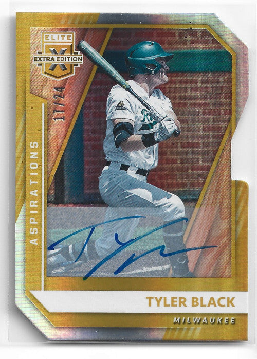 2021 Extra Edition Signatures Aspirations Die Cut Gold Tyler Black Auto 17/24
