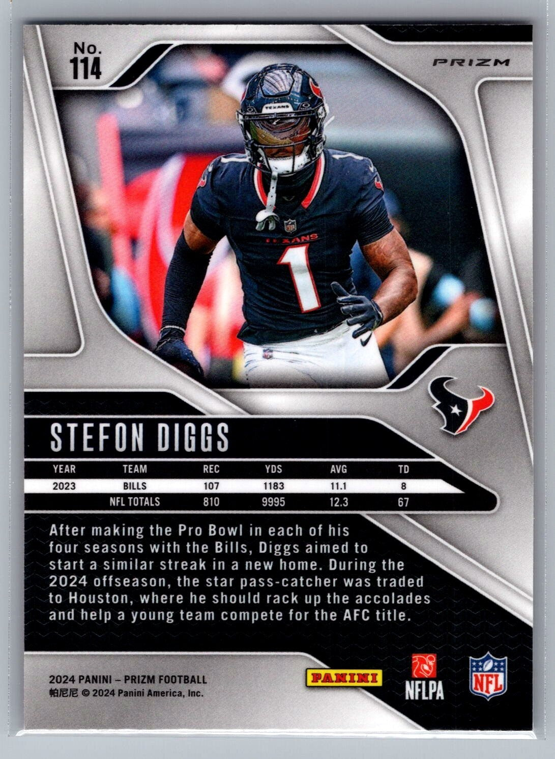 2024 Panini Prizm #114 Stefon Diggs Lazer