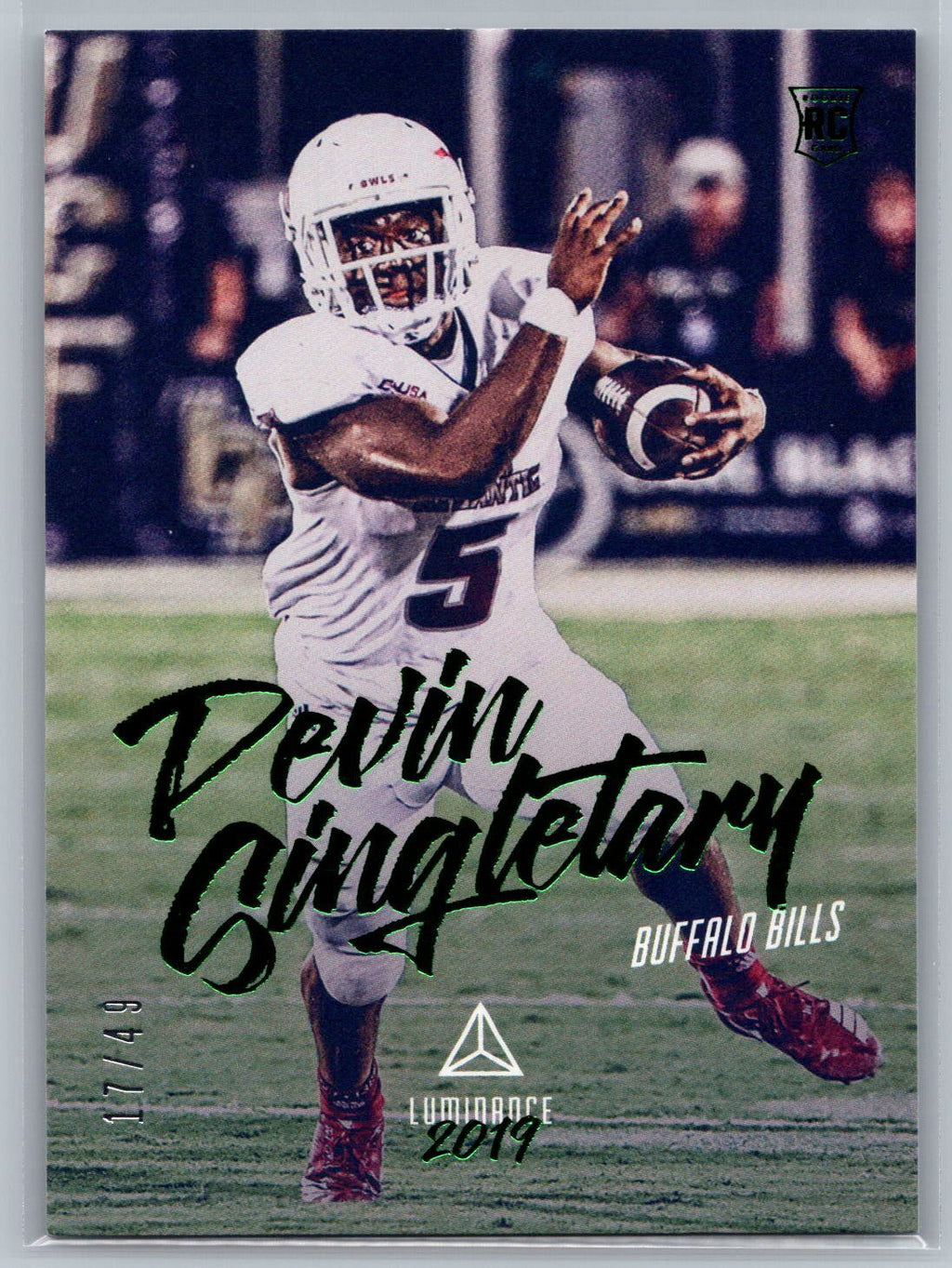 2019 Panini Luminance #160 Devin Singletary Green 17/49