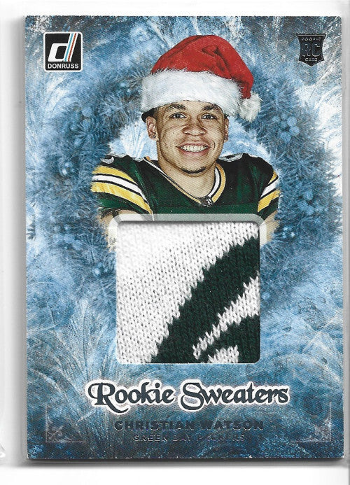 2022 Donruss Rookie Holiday Sweaters #19 Christian Watson - NM