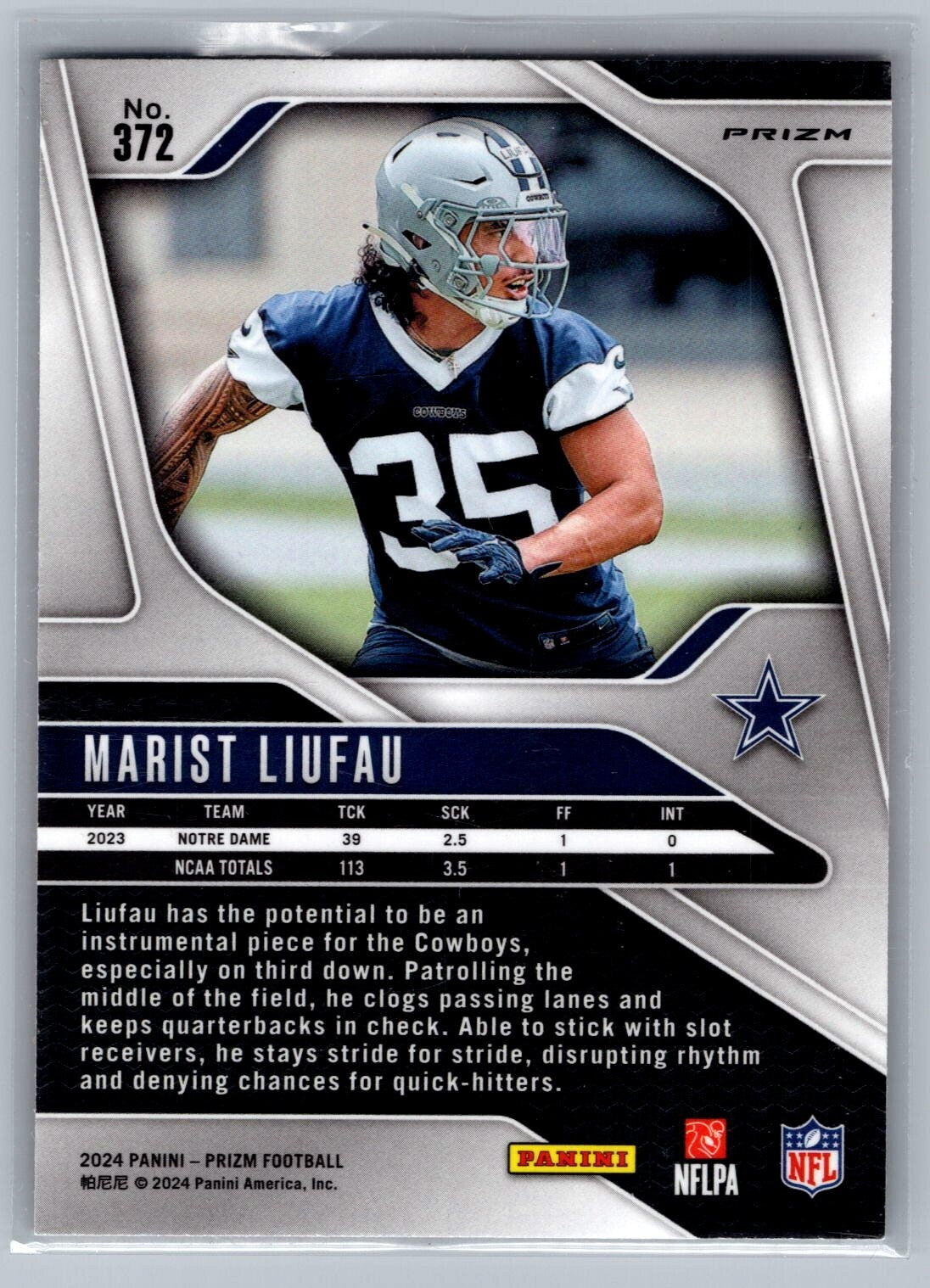 Panini Prizm #372 Marist Luifau RC Orange Disco