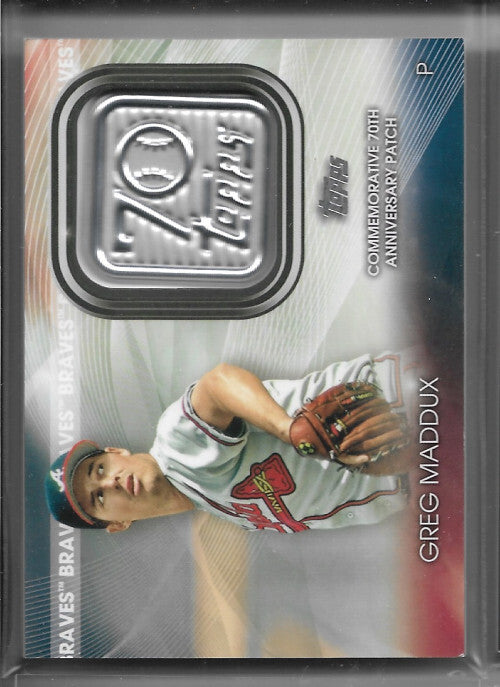 2021 Topps 70th Anniversary Commemorative Logo Patches #T70PGM Greg Maddux S2