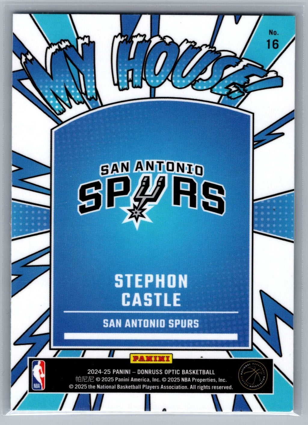 2024-25 Donruss Optic My House #16 Stephon Castle