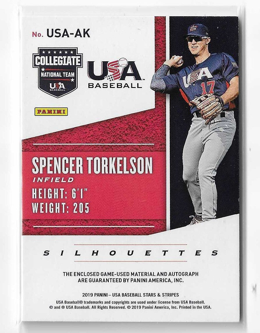 2019 USA Baseball Stars & Stripes Auto Jersey #11 Spencer Torkelson 123/199