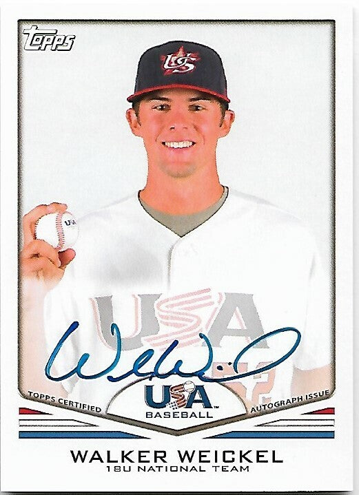 WALKER WEICKEL 2011 USA Baseball Autographs #A67 PADRES
