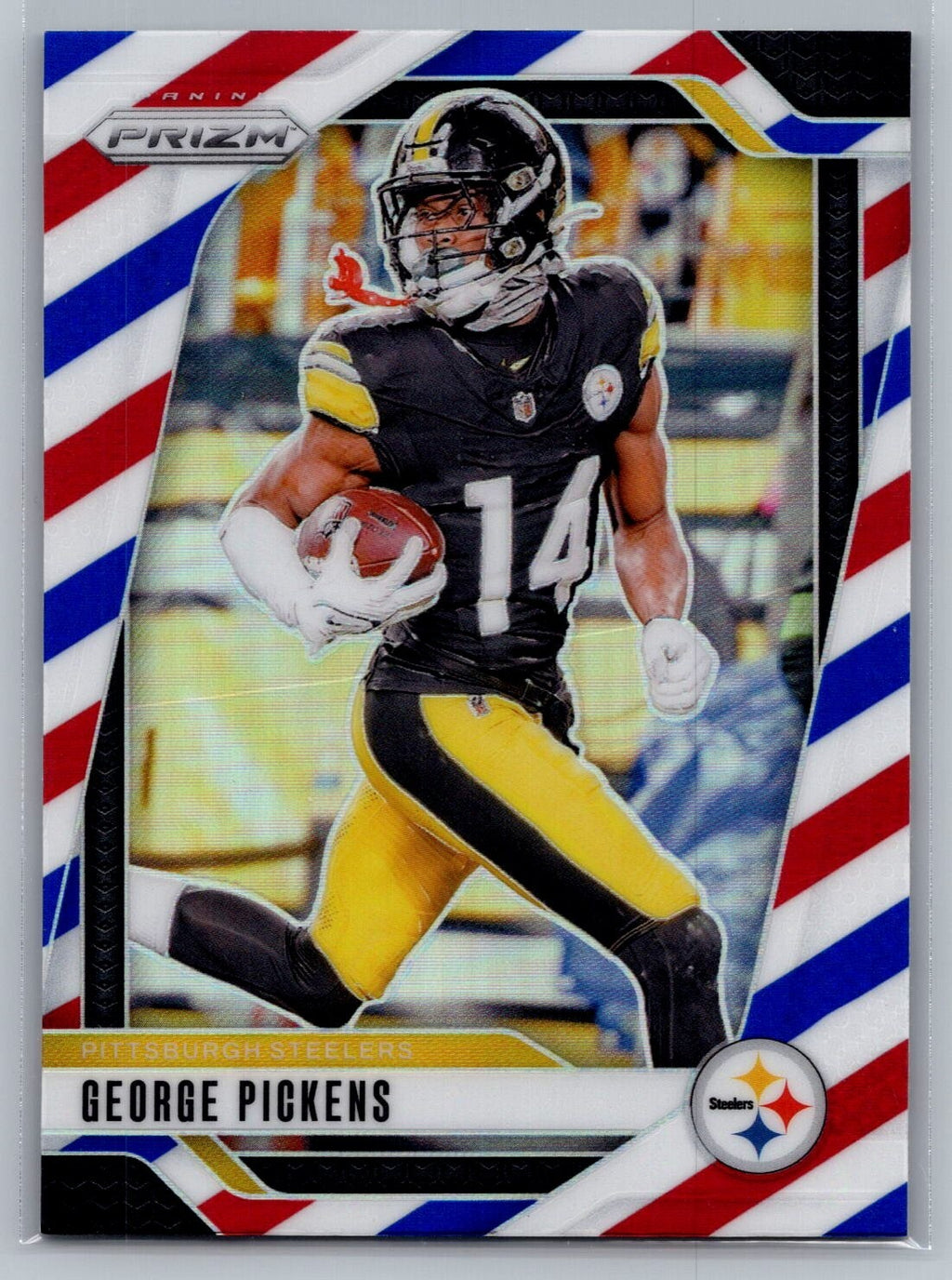 2024 Panini Prizm #243 George Pickens Red White and Blue