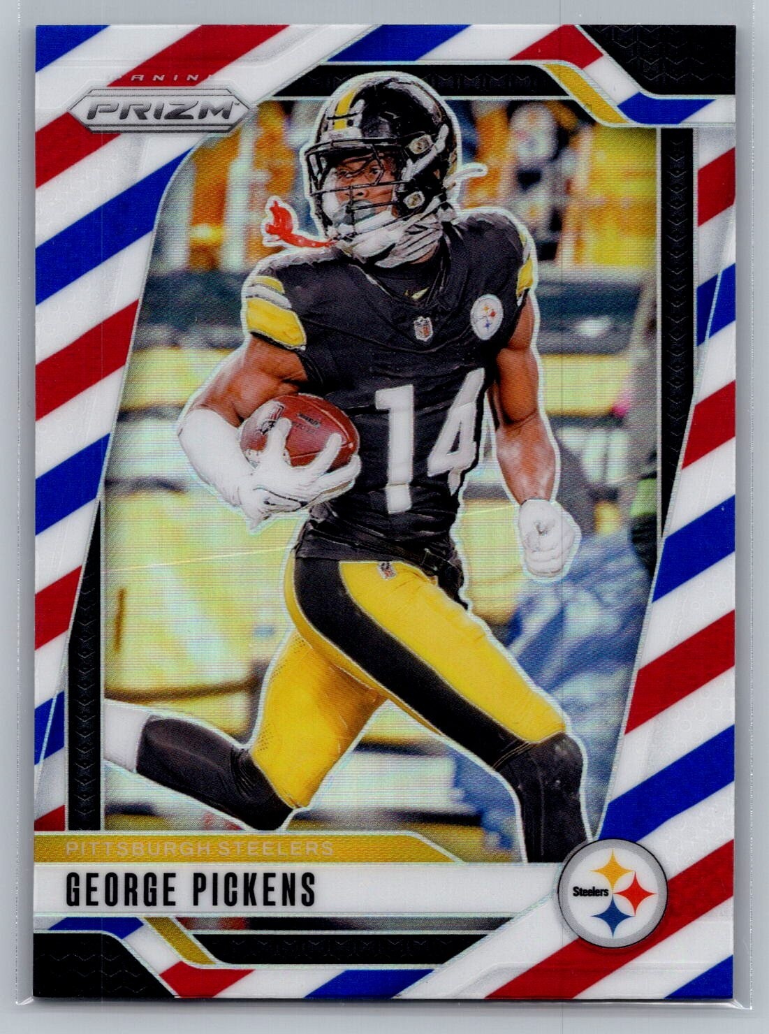 2024 Panini Prizm #243 George Pickens Red White and Blue