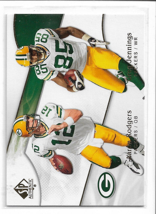 2009 SP Authentic #152 Aaron Rodgers Greg Jennings - NM