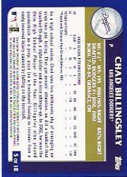 2003 Topps Draft Picks #5 Chad Billingsley - NM