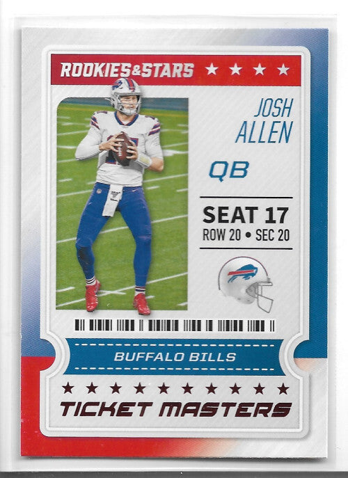 2020 Rookies and Stars Ticket Masters #8 Josh Allen - NM