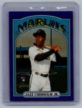 2021 Topps Heritage Chrome Purple Refractors #665 Jazz Chisholm Jr. - NM