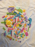 Lot Of 150 Miscellaneous Bright Colored Lego Pieces Slide, Plates,bricks, Stairs