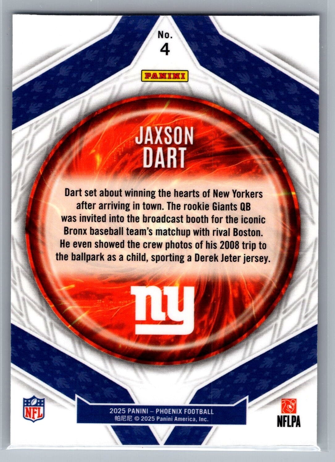 2025 Panini Phoenix #4 Jaxson Dart Paragon