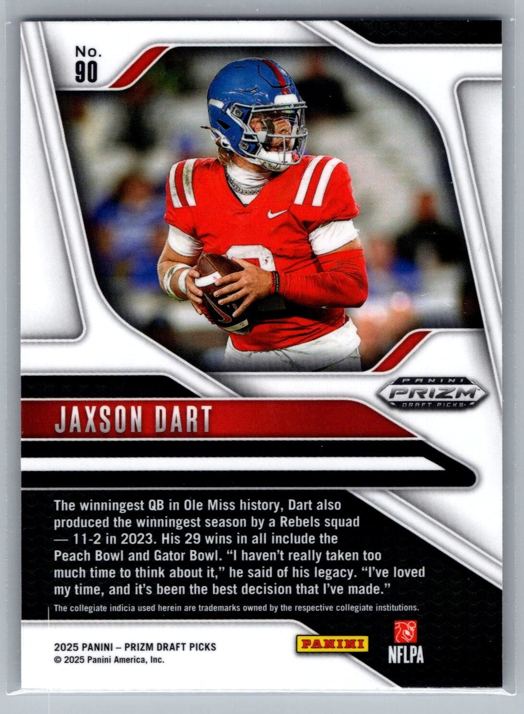 2025 Panini Prizm Draft Picks #90 Jaxson Dart - NM