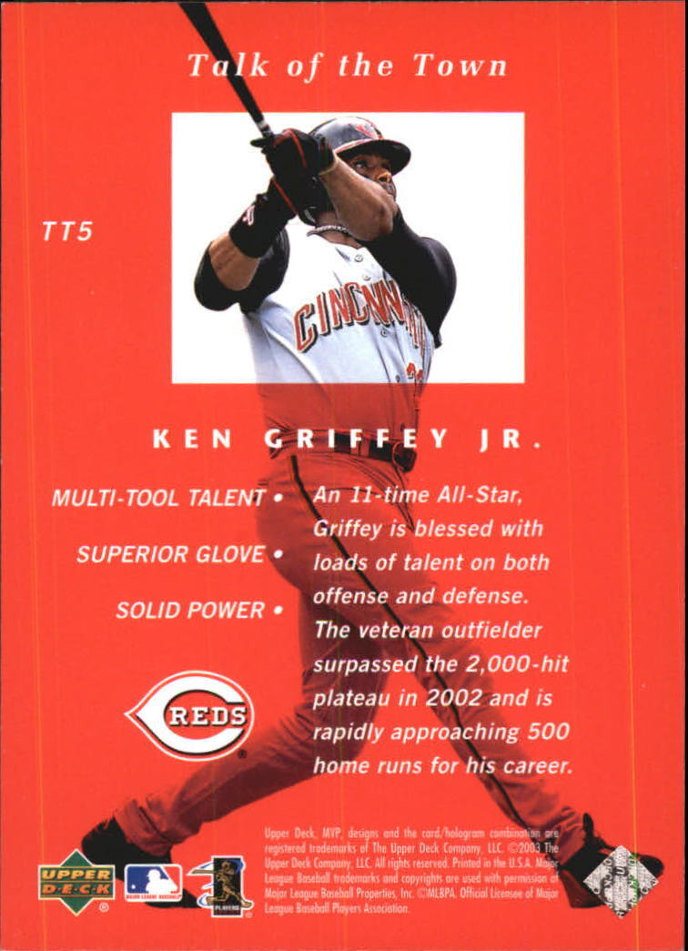 2003 Upper Deck MVP Talk of the Town #TT5 Ken Griffey Jr. - NM