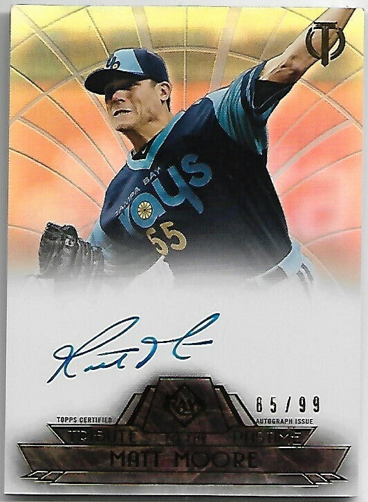 MATT MOORE 2014 Topps Tribute Autographs 65/99 RAYS