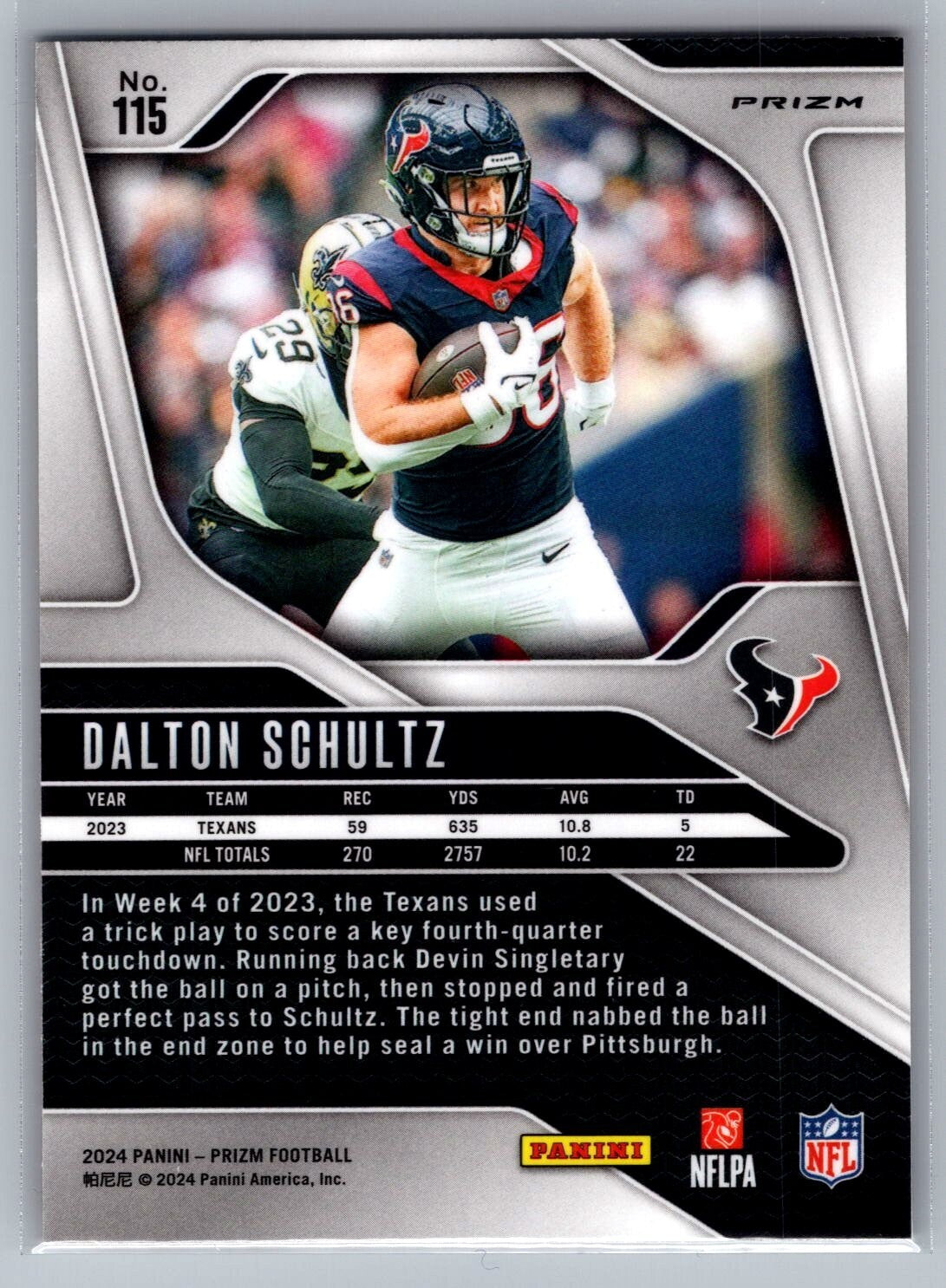 2024 Panini Prizm #115 Dalton Schultz Lazer