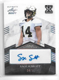 2021 Leaf Ultimate Draft Silver Spectrum #SS1 Sage Surratt Auto 14/15