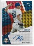 2021 Panini Mosaic Rookie Choice Fusion Red and Yellow #25 Kris Bubic Auto 15/88