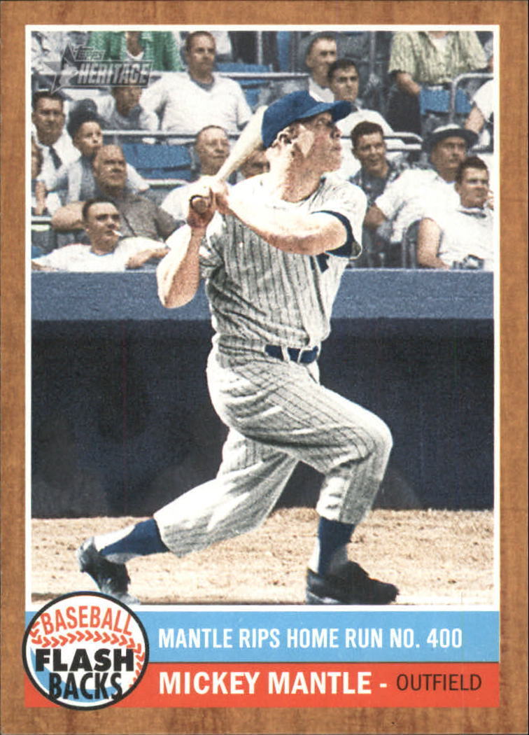 2011 Topps Heritage Baseball Flashbacks #BF1 Mickey Mantle - NM
