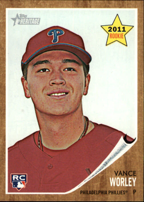 2011 Topps Heritage #249 Vance Worley (RC) - NM