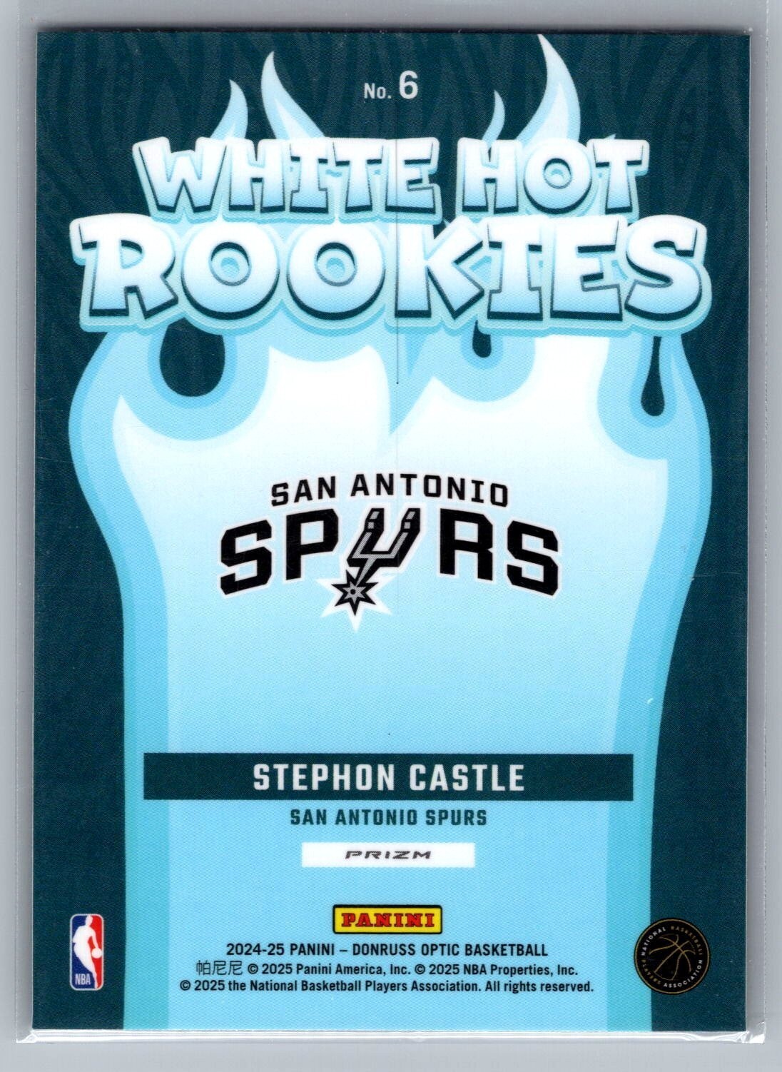2024-25 Donruss Optic White Hot Rookies Purple #6 Stephon Castle