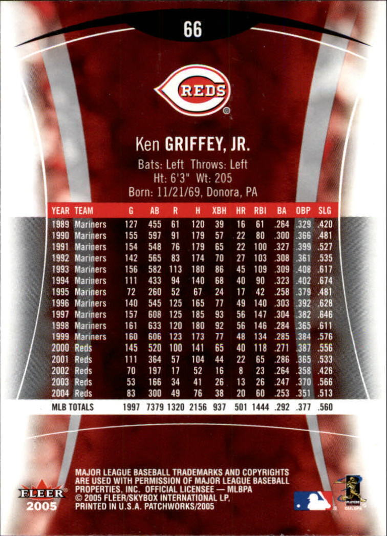 2005 Fleer Patchworks #66 Ken Griffey Jr. - NM